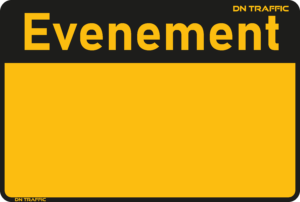 Waarschuwingsbord 90cm X 60cm tekst naar wens