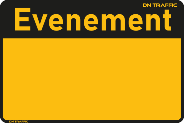 Waarschuwingsbord 90cm X 60cm tekst naar wens